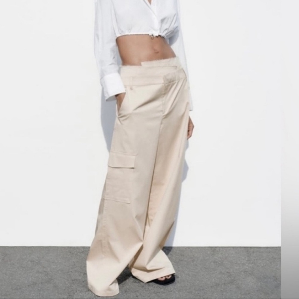 Zara Double Waistband Cargo Pants